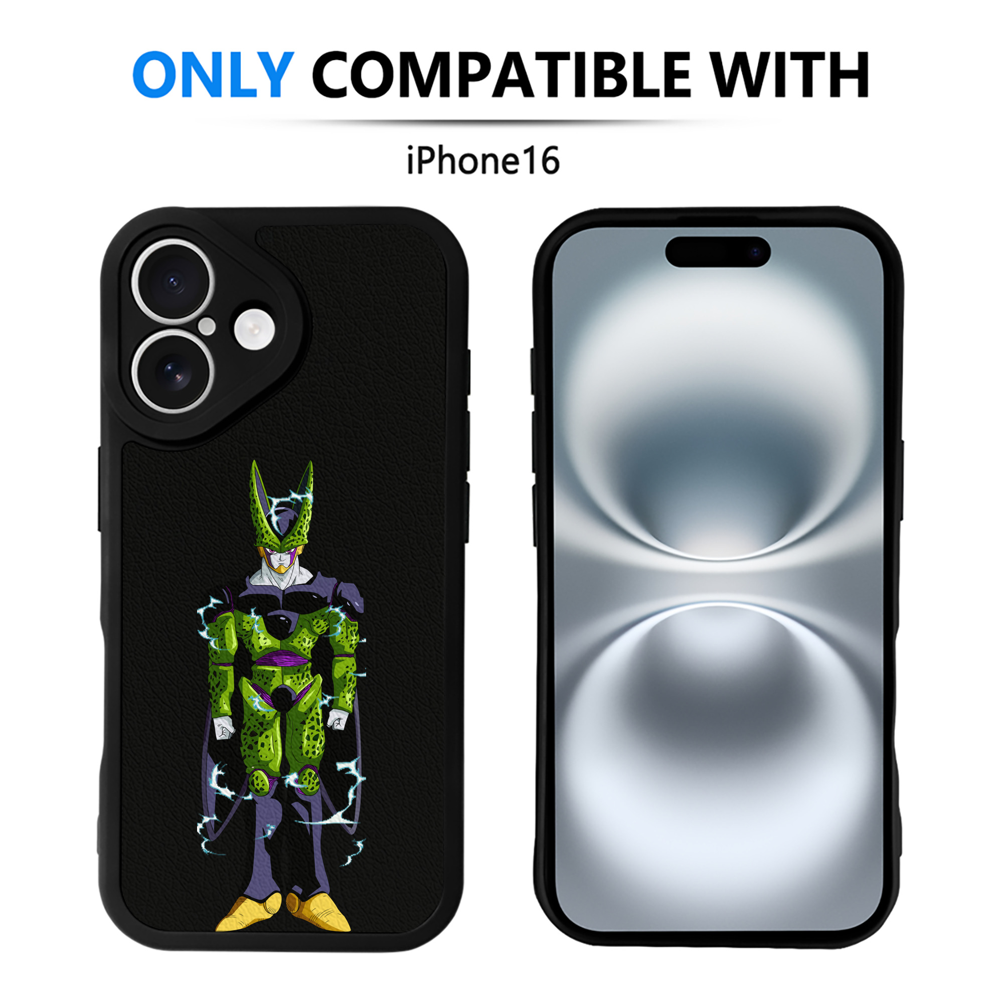（画像用） ドラゴンボール セル DRAGON BALL Cell 【iPhone 16シリーズ対応】シリコンスマホケース（レザー調） 材質：シリコン